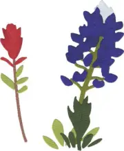 NEW Quickutz Texas BLUE BONNET Flower Die for BIG SHOT EVOLUTION GEMINI & MORE