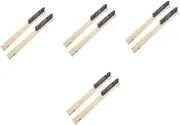 BESTOYARD 4sets Pizza Brush Wire Brush for Drill Scraper for Cleaning Cleaning Scraper Wood Beige 2pcs*4