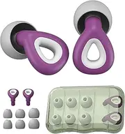 Quiet Ear Plugs for Sleep and Noise Reducing, Soft Comfortable Reusable Ear Protection for Travel, Study, Work, Blocking Loud Sounds, Snoring, Traffic; Ensures Peaceful Rest and Concentration, Includes Hygienic Storage Case. (Purple, S+M+L)