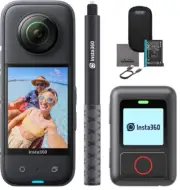 Insta360 X3 72MP Waterproof 5.7K 360° VR AI Camera + Selfie Stick + GPS Remote