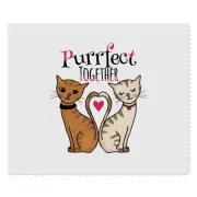 2 x 'Purrfect Together' Microfibre Lens / Glasses Cleaning Cloths (LC00024348)