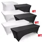 FITTED 4ft 6ft 8ft Table Cloth Rectangle Cover Wedding Dining Room Party Trestle