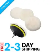 7-Inch Wool Buffing Pads for Cars & Home with Drill Attachment Included