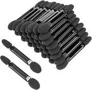 Pack of 50 Eyeshadow Applicator Eyeshadow Brush Double-Sided Disposable Eyeshadow Applicator Black Disposable Eyeshadow Brush Eyeshadow Sponge Brush Dual Sided Eyeshadow for Eyeshadow Make Up
