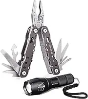 RAXCO Multitools Flashlight Torch Set,3-in-1 Pocket-sized Multi-Tool Plier hand tool Flash light for outdoor & housework(no Batteries)