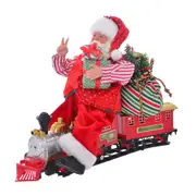 Gibson Gifts Classic Santa w/ Train Figurine Home/Tabletop Decor 22x26cm
