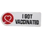 I got Vaccinated white Embroidered Iron on Sew on Patch Badge For Clothes
