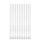 12pcs Kebob Skewers 40cmx4.3mmx1.2mm Stainless Steel Ring Handle Flat Sticks