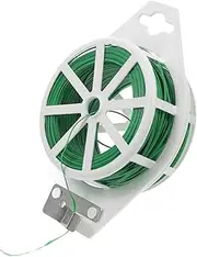 Kisangel Garden Tie Twine 1 Roll of Flexible Wire for Plant Climbing DIY Fixing Straps Plant-Friendly Weatherproof Garden Cutter Included