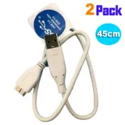 2Pcs Genuine WD USB 3.0 A Male to Micro B Hard Drive Cable Cord for Seagate HDD