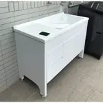 120CM 台灣製造 人造石洗衣槽活動式洗衣板發泡板立柱型浴櫃