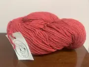 Dyed In The Wool Hand Painted USA 100% Cotton Mop Yarn Skein Crimson Red