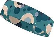 [FHESDCW] Polka Dot Headbands for Women & Men Sports Headband, Fits All Head Sizes, Ultra Absorbent & Non-Slip Sweatband for Running, Yoga, Gym