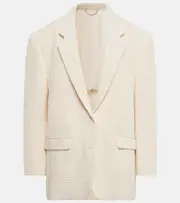 [Magda Butrym] Magda Butrym Single-breasted cotton-blend blazer AU 10 white