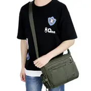 Lightweight Water-resistant Messenger Bag Multiple Pockets Travel Crossbody Sling ﻿Shoulder Bag-Army Green