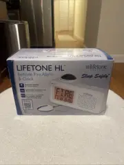 Lifetone HLAC151 Bedside Vibrating Fire Alarm and Clock Brand New