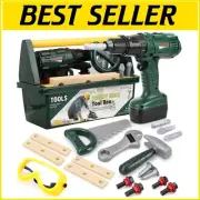 Kids Tool Set for Toddlers - Realistic Electric Drill & 18 Piece Toy Toolbox