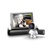 HD Foldable Car Monitor with Camera Car Seat Rear Mirror Camera Monitor with Night Vision