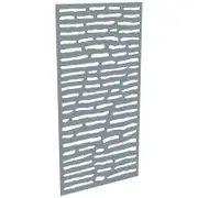 ProtectorAl 300-1200w x 1201-2400h Silver Brushed/Gloss White Slate Unframed Composite Deco Panel