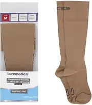 Compression Stockings Class 2 20-30mmHg Ellipsis Pro Knee High Men Closed Toe Bronze Medium Pair baremedical