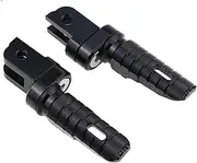 Front Footrests Foot Rest Foot Pegs Pedal Compatible With S1000RR S1000R Compatible With R NineT Pure R NineT Scrambler F900R F900XR S1000 RR Foot Stand(A-Black)