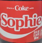 Share a Coke with Sophie 2025 Personalized Gift Coca~Cola Bottle 20oz