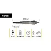 TRIDON GENUINE GLOW PLUGS TGP81 SET OF FOUR FOR MITSUBISHI TRITON MK 2.8L