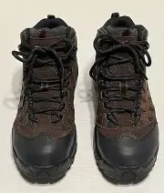 Brazos Men 7 Shoe Work Boot Brown Black Leather Lace Up Comfort Safety Toe NEW