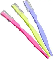 DECOMELODY 3pcs Stainless Steel Portable Eyebrow Razor Set for Women Simple Trimmer Shaper Makeup Tool Kit Professional Beauty Tool for Travel