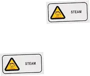 GLEAVI 2pcs Mini Handheld Steamer Iron Compact Steamer for Clothes Steam Iron Warning Sticker Set