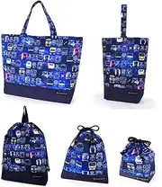 [COLORFUL CANDY STYLE] Kindergarten Entrance Series 5-Piece Set with Gusset, Shoe Case, Drawstring Large Drawstring (Cup Bag), Lesson Bag, Drawstring (Lunch Bag), Gymnastics Bag, Boys