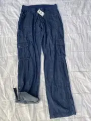 size XS pumpkin patch maternity Chambray Cargo Pants Blue Denim