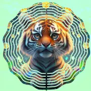 Wind Spinner 10" Cute Baby Tiger Cub Jungle Double Sided WindSpinner