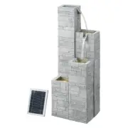 Gardeon Solar Fountain Water Feature Outdoor Indoor 4-Tier Cascading Beige