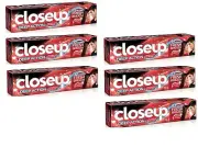 6 x Close Up Ever fresh toothpaste 150g Triple fresh Formula Red Hot Deep Action