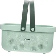 MERRYHAPY Convenient Green Toiletries Storage Baskets Handles Bathroom Countertop Organizer