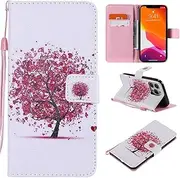 MojieRy Phone Cover Wallet Folio Case for Samsung Galaxy A70, Premium PU Leather Slim Fit Cover for Galaxy A70, 2 Card Slots, Easily take, Rose Red