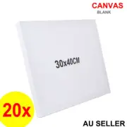 20x Blank Painting Canvas Artist Stretched Canvases White Art Oil Acrylic Paint