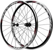 Wheelset Aluminum Road Bike 700C Front Rear Wheelset, 20/24Holes Quick Release Double Walled Rim C/V Brake Freewheel Rim for 7-11 Speed Road Wheel