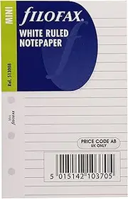 Filofax Mini White Ruled Notepaper