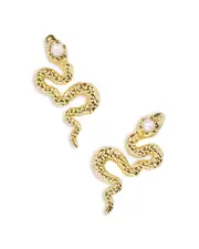 Kendra Scott Lyle Cultured Freshwater Pearl Textured Snake Drop Earrings