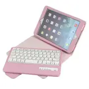Removable Bluetooth Keyboard Oracle Leather Folio Case Cover For Apple iPad Mini - Pink