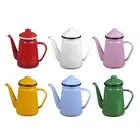 Enamel Coffee Pot with Handle 1.1L Coffee Kettle for Outdoor Restaurant Tea