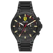 Scuderia Ferrari Pista Black Steel Multi-function Men's Watch - 830886