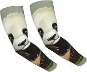 [FHEDVBN] Cute Little Panda Arm Sleeves Compression Arm Covers for Men Women Outdoor Sun Sleeves Cooling Sports Sleeve, Black
