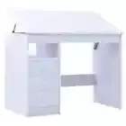vidaXL Children Drawing Study Desk Tiltable White