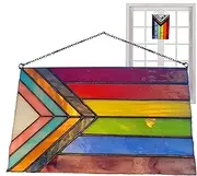 Kuehssn Pride Rainbow Flag | Acrylic Colorful Flag Decor - Car Interior Accessories, Home Display Decoration For Yards, Desks And Garden