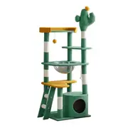 Cactus Shape Cat Tree Climbing Tower Scratching Board Nest for Kitten Play Rest
