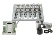 25 PC 1/16" ~ 1-1/8".0006" 5C Collet Set + Block + Fixture + Rack R[
