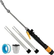 Sutekus RV Water Heater Anode Rod and Flush Wand Set Remove Sediment and Scale RV Water Heater Tank Rinser Flusher with 3/4" NPT Magnesium Rod & Seal Tape